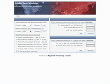 Tablet Screenshot of paypalfeecalculator.paymentprocessing.cc